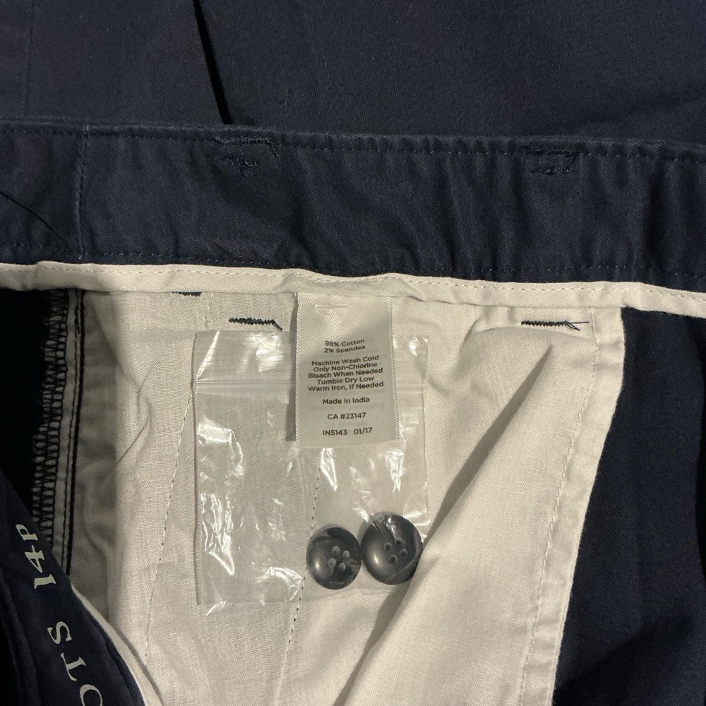 Talbots Deck Navy Crop Pants 14P - Picture 4 of 4
